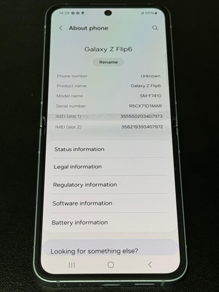 Samsung Galaxy Z Flip 6 5G – 256GB – blaues (entsperrt) Smartphone – Knitter
