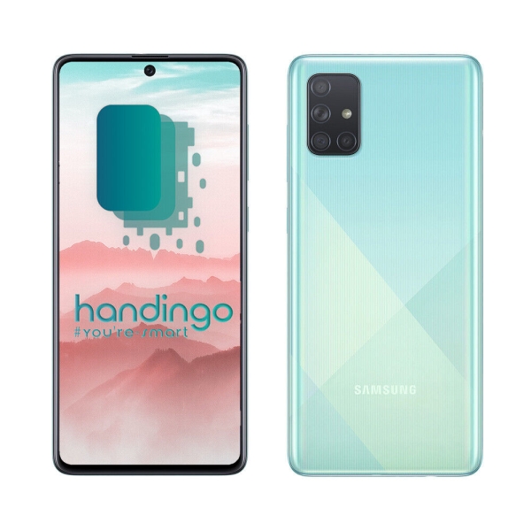 Samsung Galaxy A71 Blau 128 GB Dual Sim Smartphone *Sehr gut* DE Händler