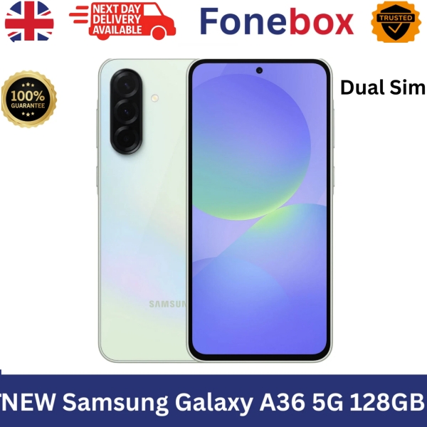 Neu Samsung Galaxy A36 5G 6,7″ 128GB 6GB Ram entsperrt Smartphone 2025 Lime Dual