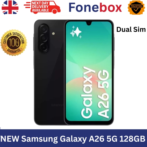 Neu Samsung Galaxy A26 5G 6,7″ 128GB entsperrt & Smartphone Android 2025 schwarz