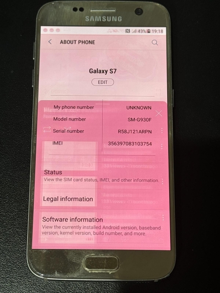 Samsung Galaxy S7 – 32GB – Gold Platinum (entsperrt) Smartphone – Shadow