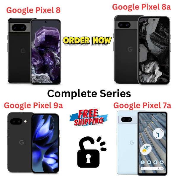 Google Pixel 7a, Pixel 8, Pixel 8a & Pixel 9a 128GB 5G entsperrt Smartphones A+