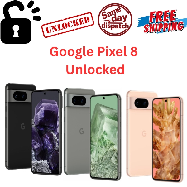 Google Pixel 8 5G entsperrt 128GB Android Smartphone schwarz grau Fabrik
