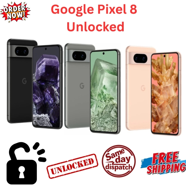 Google Pixel 8 5G schwarz grau 128GB werkseitig entsperrt Android Smartphone A+