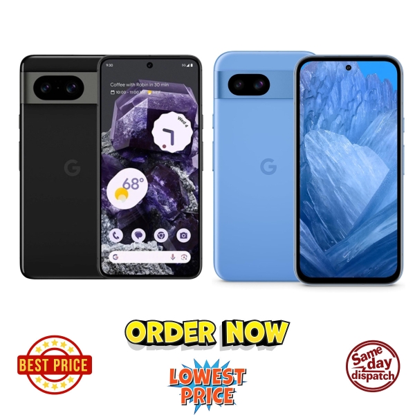 Google Pixel 8a 128GB/8GB schwarz Fabrik entsperrt Android Smartphone A+