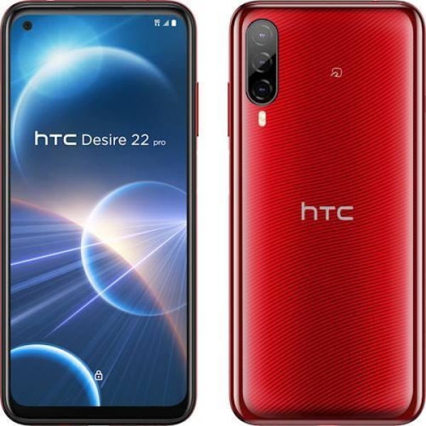 HTC Desire 22 Pro Salsa Red 8GB RAM ROM 128GB Sim frei entsperrt Smartphone r#