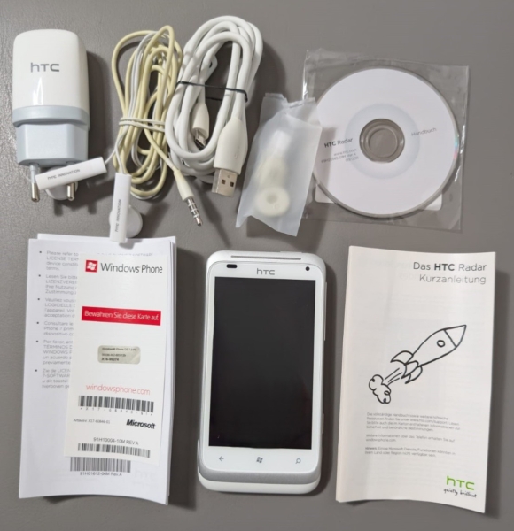 HTC Radar Weiß Smartphone /Handy Windows Phone ohne OVP