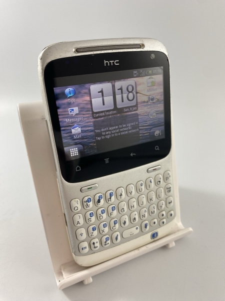 HTC ChaCha weiß entsperrt 3G 512MB 2,6″ 5MP QWERTZ Facebook Android Smartphone