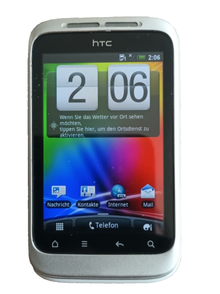 HTC  Wildfire S – Silber Weiß (Ohne Simlock) Smartphone
