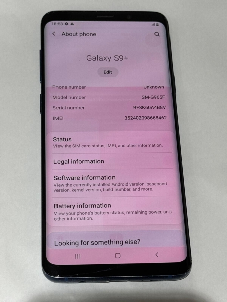 Samsung Galaxy S9+ Plus SM-G965F – 256GB – Coral Blue (entsperrt) Handy