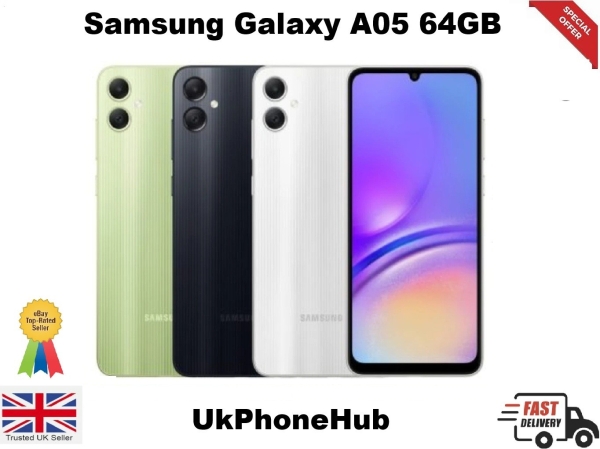 Neu Samsung Galaxy A05 64GB 4G 2024 D/S Android Smartphone entsperrt versiegelt
