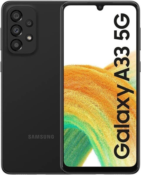 Versiegelt Samsung Galaxy A33 128GB Schwarz Unlocked 5G Entsperrt-Smartphone