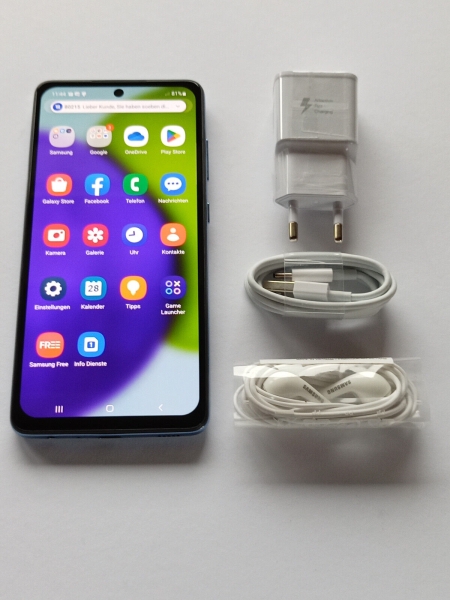 Samsung Galaxy A52 – Dual-SIM Smartphone – 128GB – Awesome blue (Ohne Simlock)