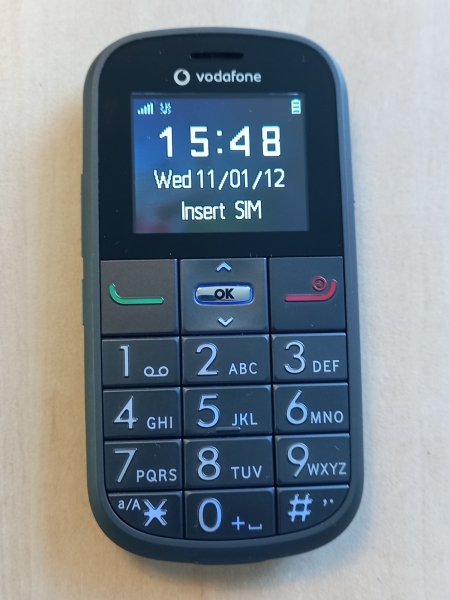 Alcatel V155 Handy schwarz BigButton, voll funktionsfähig Vodafone Smartphone