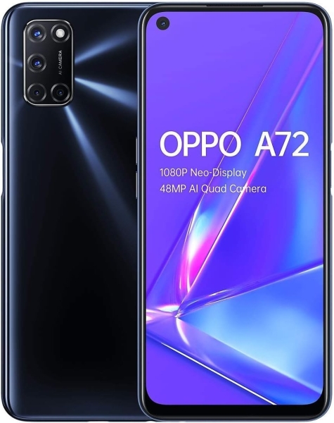 Oppo A72 4G 128GB 4GB Dual Sim entsperrt Android Smartphone – Twilight Black