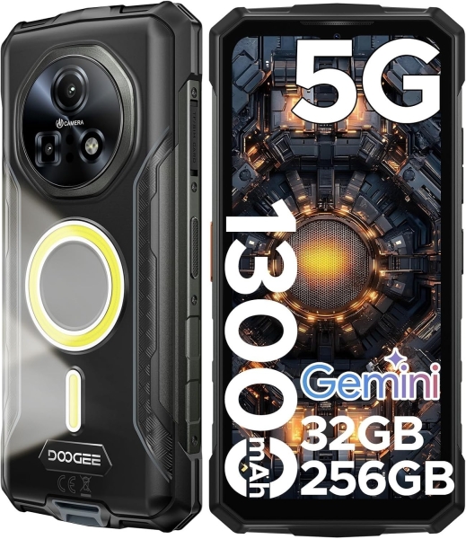 Doogee Fire 7 Pro 6,6″ Rugged 5G Smartphone – 32GB 256GB – 13000mAh entsperrt Face ID
