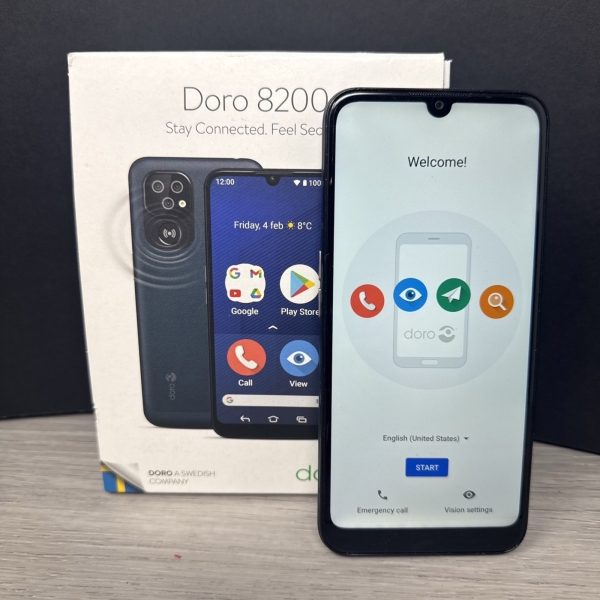Doro 8200 entsperrtes Handy – seniorenfreundliches Smartphone – blau