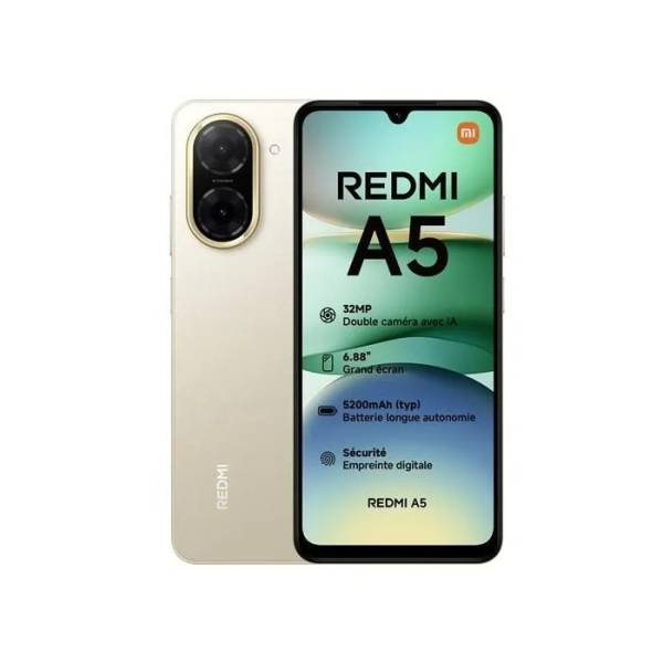 Smartphone Xiaomi Redmi A5 4GB 128GB Gold 32MP 120Hz 5200mAh Dual SIM