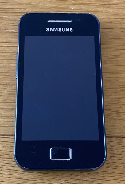 Samsung Galaxy Ace GT-S5830 schwarz/weiß Smartphone Handy entsperrt – braucht Akku