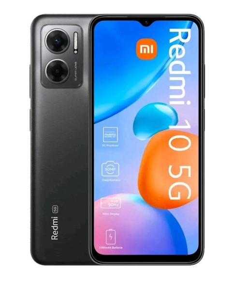 Xiaomi Redmi 10 5G Smartphone 128GB, 4GB RAM, Graphite Grey, entsperrt