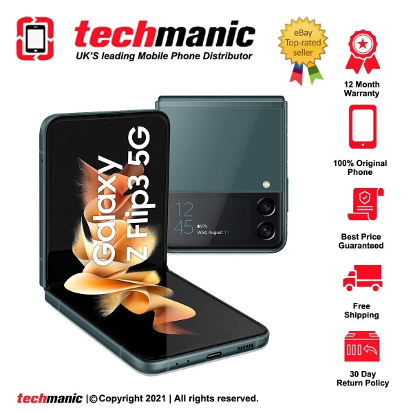 Samsung Galaxy Z Flip 3 5G – SM-F711B – 256 GB – grün (entsperrt) Smartphone