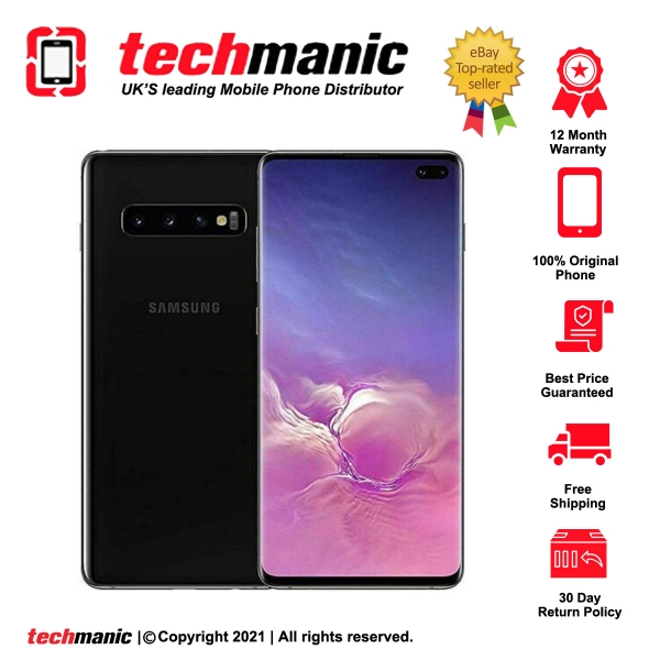 Samsung Galaxy S10+ Plus (Dual SIM) – 128 GB – prismenschwarz (entsperrt) Smartphone