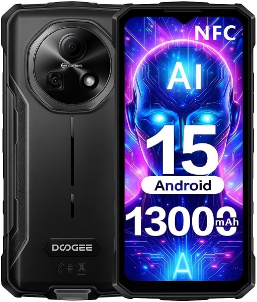 DOOGEE Fire 5 Pro Rugged Smartphone – Android 15, 13000mAh Rugged Phone, Gemini