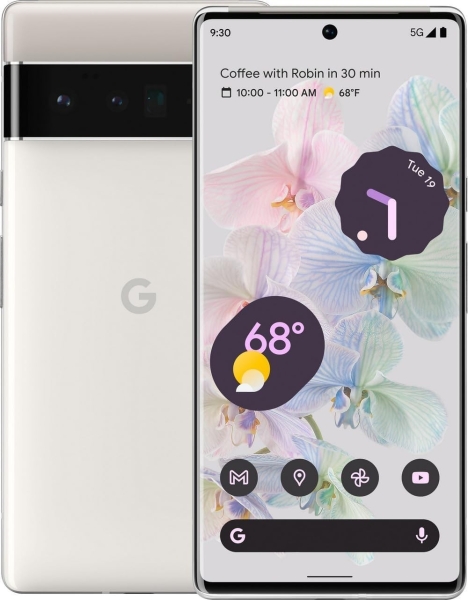 Neu Google Pixel 6 Pro Cloudy White 128GB/12GB Single Sim entsperrt Smartphone