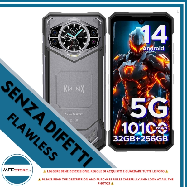 Smartphone Doogee S200 5G, 256GB ROM 32GB RAM, NFC – Dunkelgrau