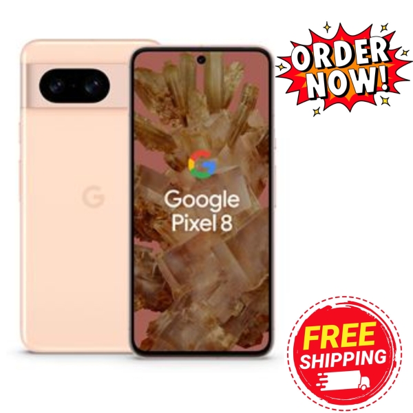 Google Pixel 8 128GB Rose Black entsperrt Smartphone makelloser A+ Zustand