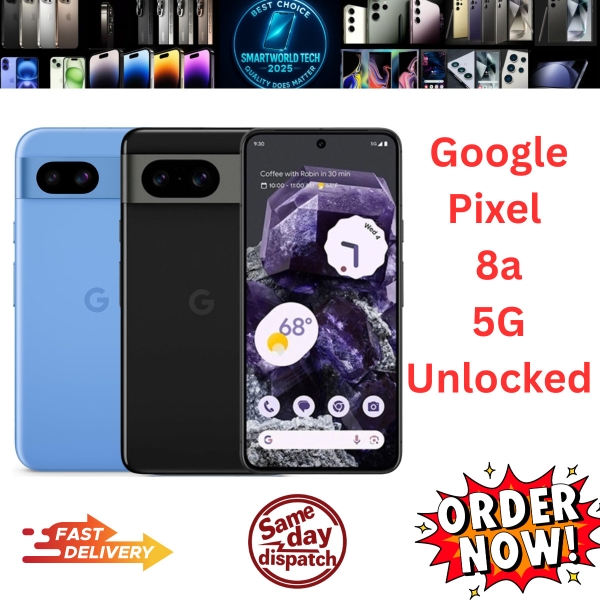 Google Pixel 8a 128GB schwarz/blau entsperrt Android Smartphone makellos A+