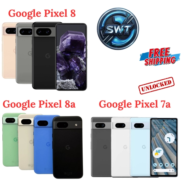 Google Pixel 7a, Pixel 8 & Pixel 8a 5G 128GB Android entsperrt Smartphones A+