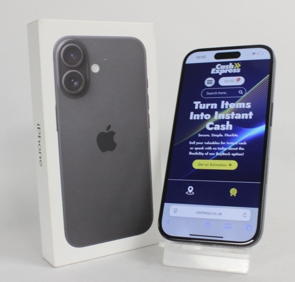 Apple iPhone 16 128GB Smartphone mit 100% BH – Schwarz – Originalverpackt (B)