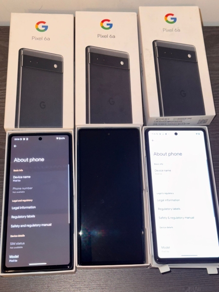 Google Pixel 6a 128GB Charcoal entsperrt x3 Bundle Smartphones Top Preis UK