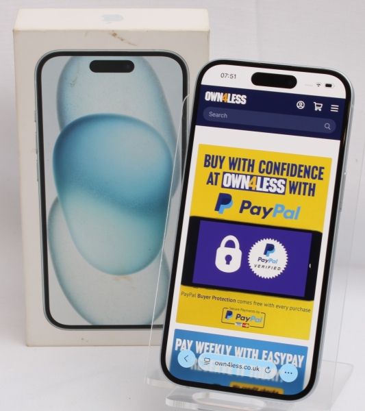 Apple iPhone 15 128GB Smartphone – Netzwerk entsperrt – blau (B)