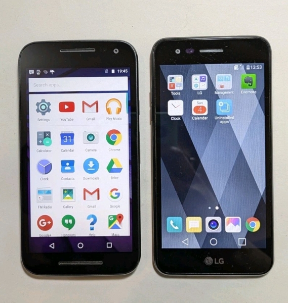 Restposten 2x Smartphone, Motorola & LG, Netzwerk entsperrt, Details in Beschreibung