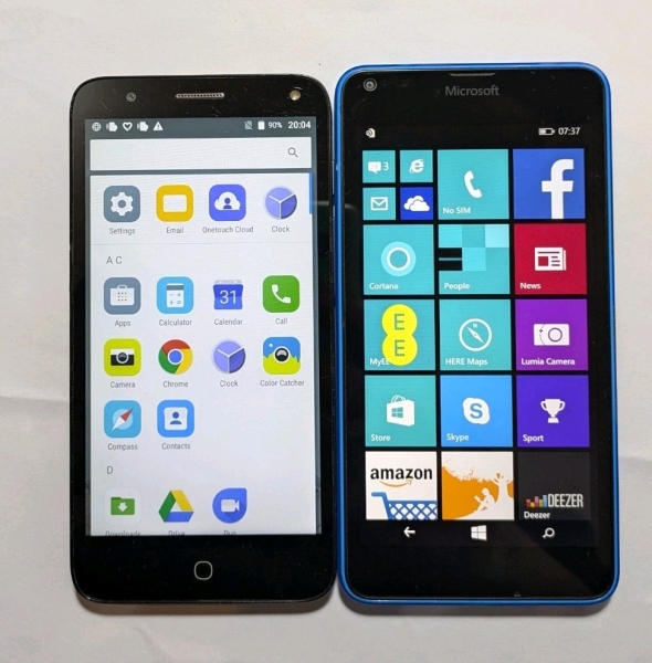 Restposten 2x Smartphone, Microsoft Lumia & Alcatel, Details in Beschreibung