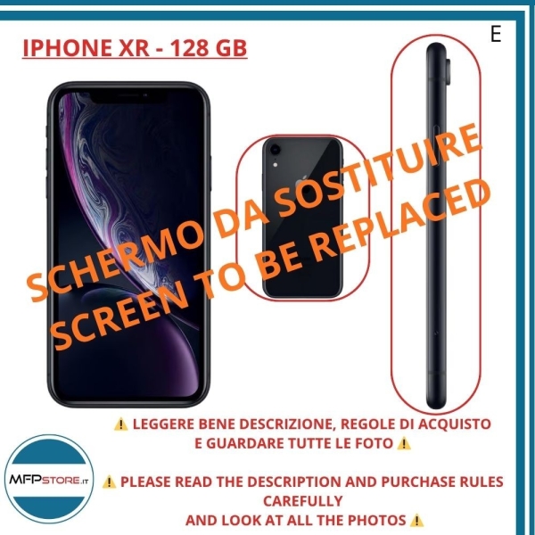 IPHONE XR 128GB Schwarz Bildschirm Defekt – Smartphone Apple Gebraucht – Geprüft