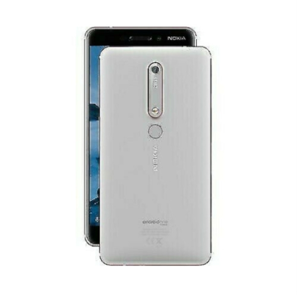 Nokia 6.1 – TA-1050 – 32 GB – silberfarbenes (entsperrt) Smartphone