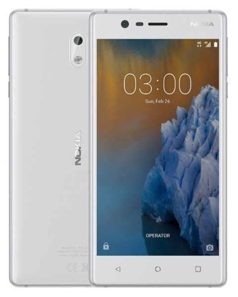 Nokia 3 TA-1063 DualSim Weiß 8MP 2GB/16GB NFC LTE Android Smartphone NEU