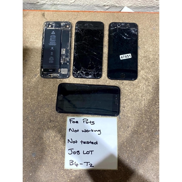 Menge 4 Apple iPhone 7 A1778 Smartphone schwarz 4,7″ IPS LCD (2GB+32GB) für Ersatzteile