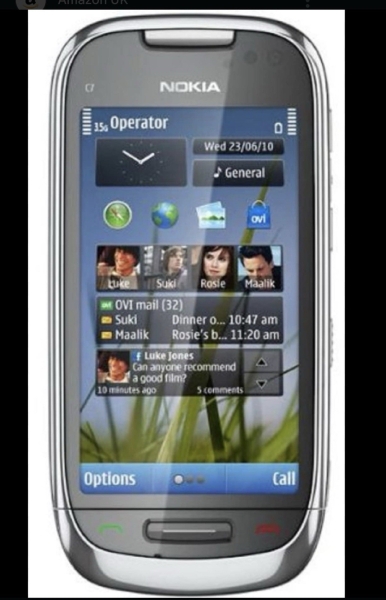 Nokia C7-00 Handy – Silber