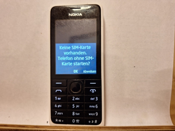 Handy Nokia 301 weiss (Ohne Simlock)  Smartphone