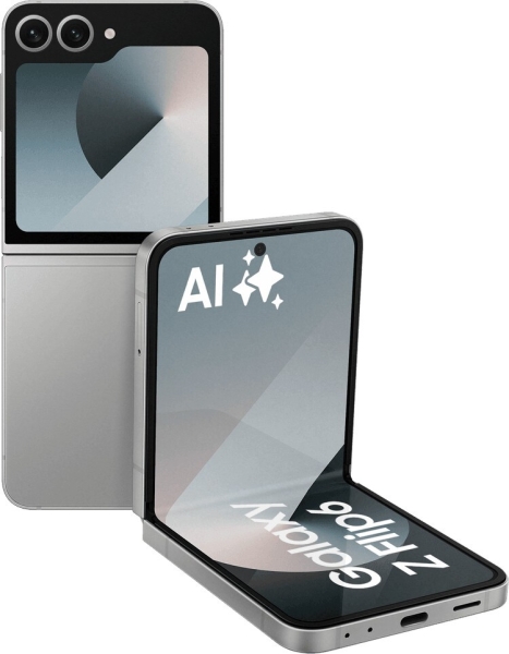 Samsung Galaxy Z Flip6 Smartphone 256GB Silver Shadow – Sehr Gut