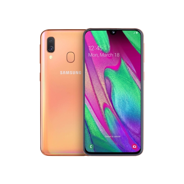 Samsung Galaxy A40 Smartphone 64GB Orange Coral – Sehr Gut