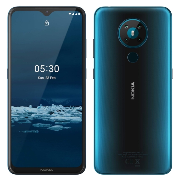 Nokia 5.3 (TA-1234) Smartphone (entsperrt) 64GB/4GB 4G LTE Android DUAL SIM Cyan
