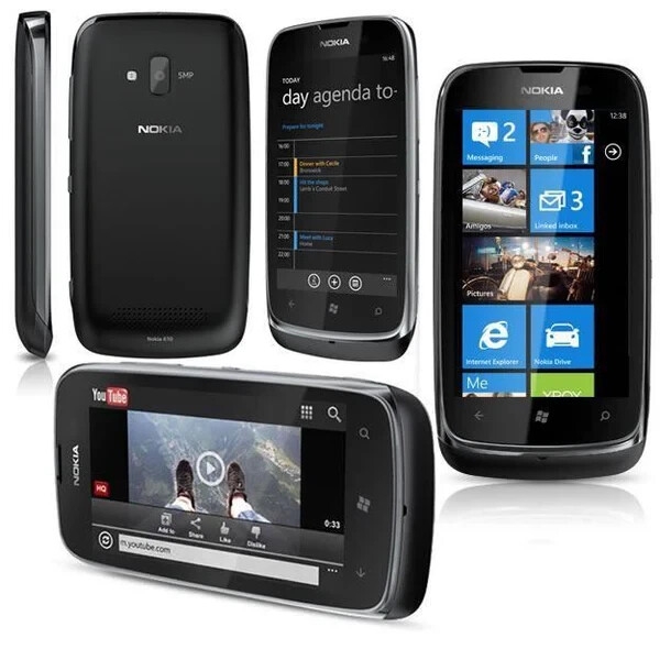 Original brandneues Nokia Lumia 610 3G 3,7″ schwarz entsperrt Smartphone-verpackt