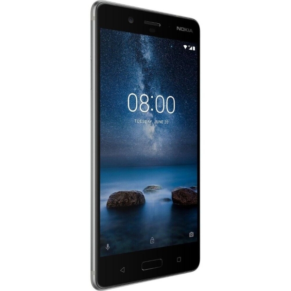 Nokia 8 Smartphone  64GB 6GB RAM Dual-SIM 13 MP Zeiss-Kamera Android grau