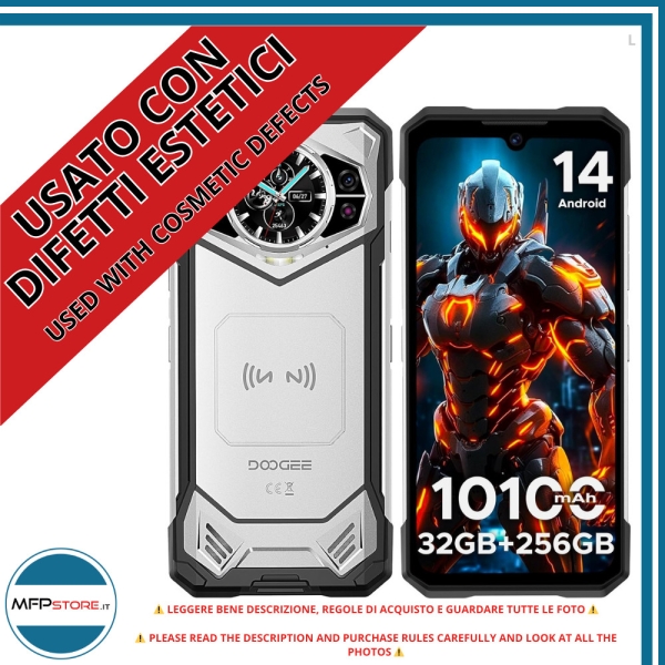 Smartphone Doogee S200 5G, 256GB ROM 32GB RAM, Face Unlock, NFC – Silver Used