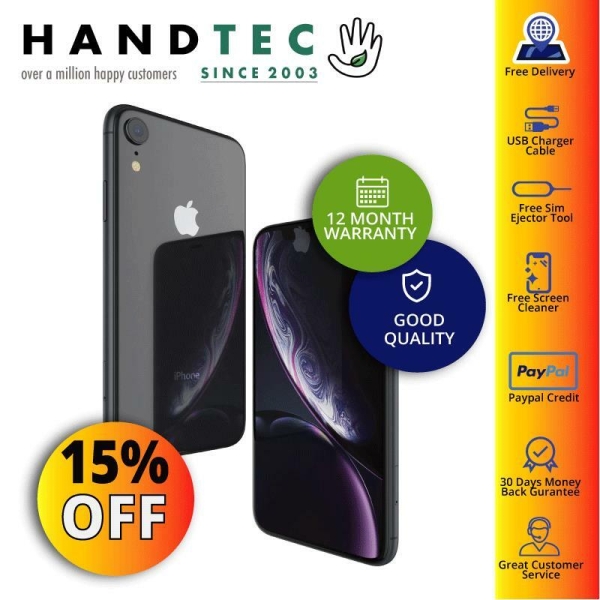 Apple iPhone XR 64GB entsperrt Smartphone schwarz – EXTRA 15% RABATT – GUT B+